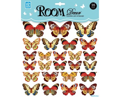 3303 RKA Стикеры Цветные бабочки - 2 листа