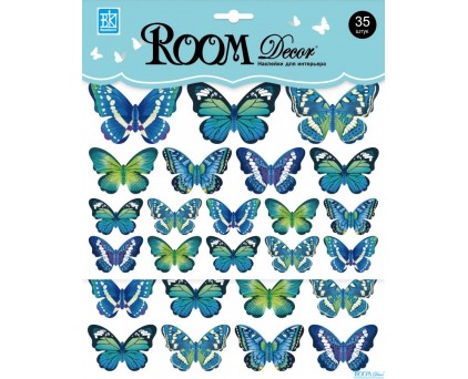 3301 RKA Стикеры Сине-зеленые бабочки - 2 листа